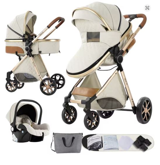 Kinderwagen 3-in-1 – Leicht, Faltbar & Komfortabel
